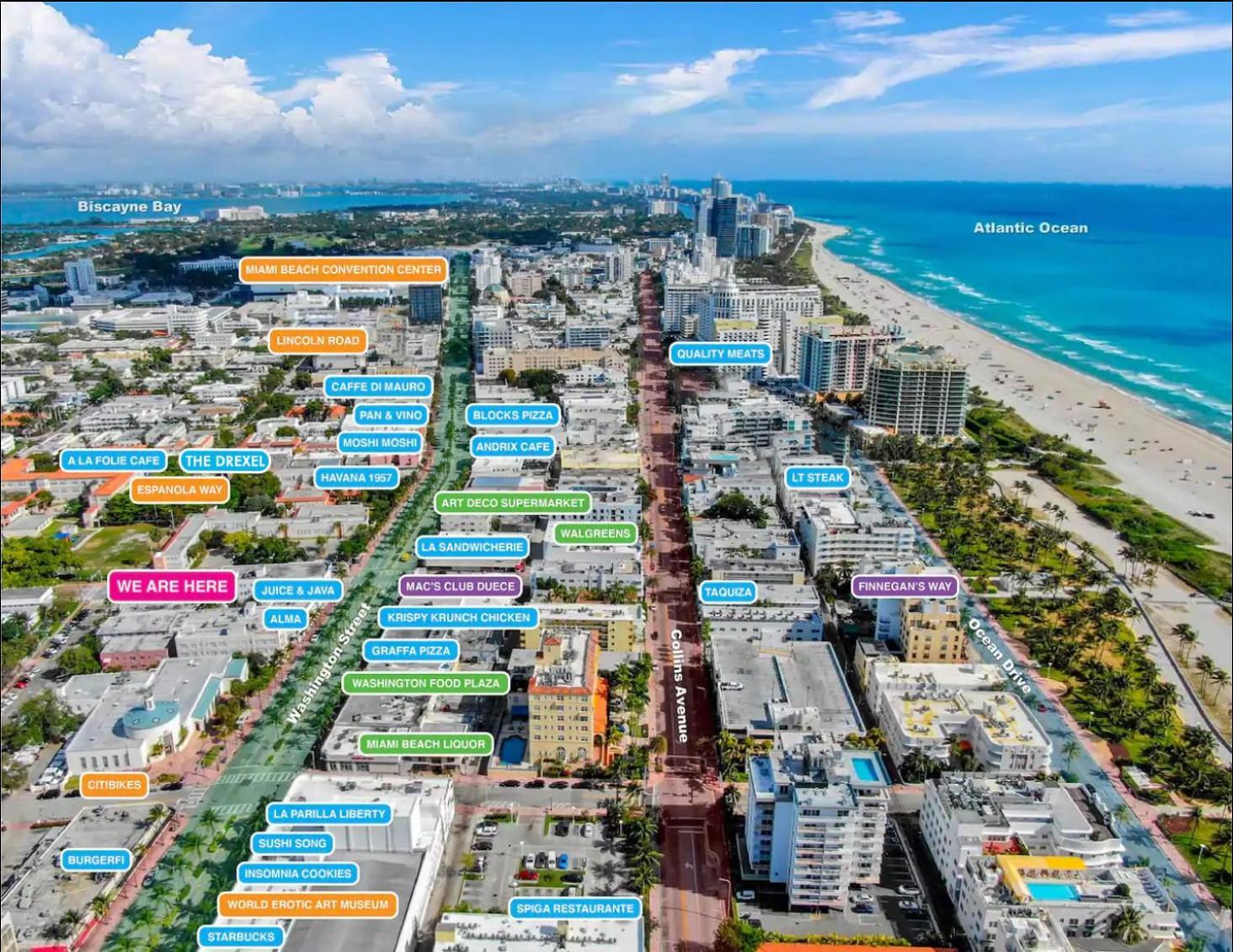 2 Bedroom Apartment 3 Minute Walk To South Beach & Ocean Drive マイアミビーチ エクステリア 写真